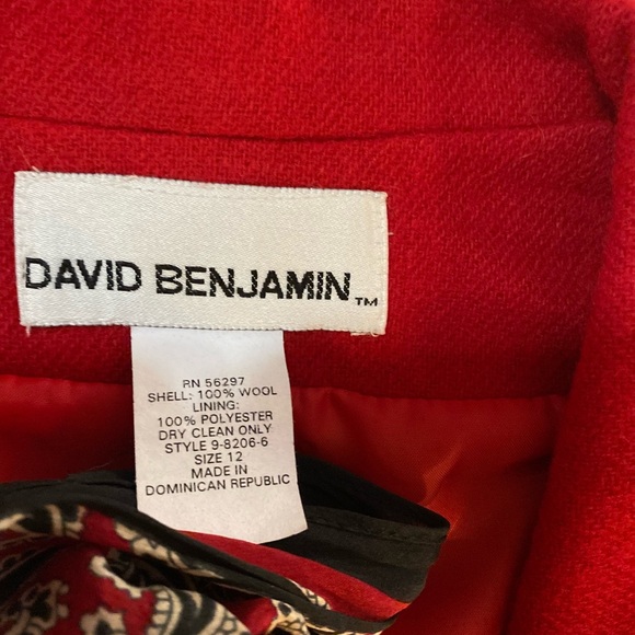 David Benjamin Wool Blazer Size 12 (fits largish - see measurements) fully lined - Picture 5 of 11